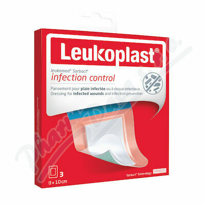 Leukoplast Leukomed Sorbact antim.krytí 8x10cm 3ks porovnat ceny