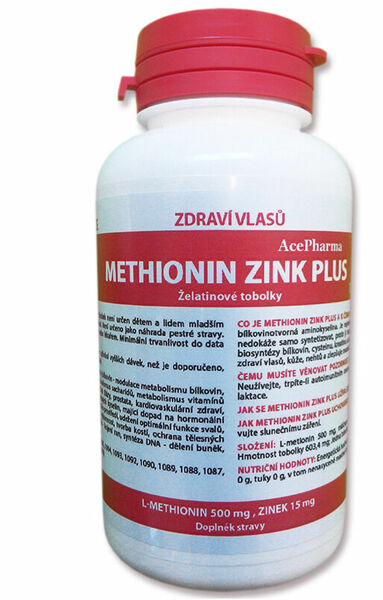 Ace Pharma  Methionin zink PLUS 500/15 100 kapslí porovnat ceny