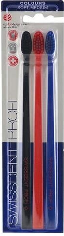 Swissdent Profi Colours Soft-Medium COOL 3 ks - zubní kartáčky porovnat ceny
