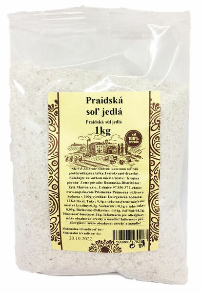 Najtelo  Praidská sůl jedlá 1kg porovnat ceny