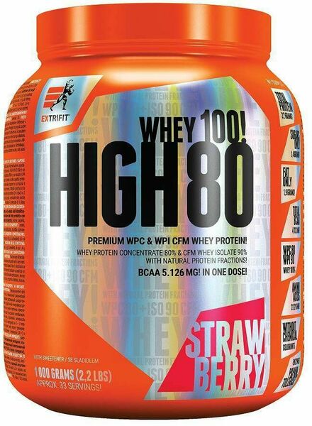Extrifit High Whey 80 1000g jahoda porovnat ceny