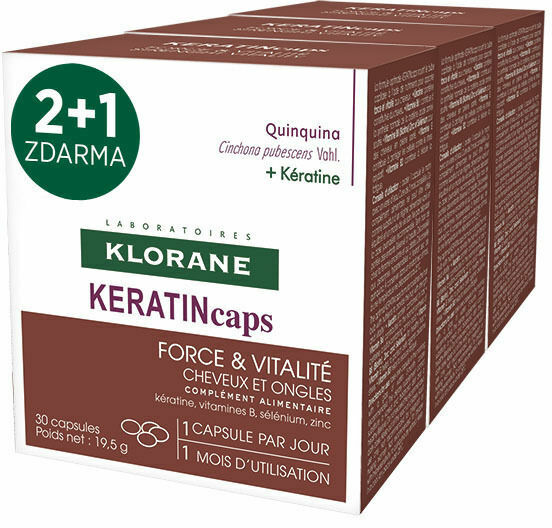 Klorane Keratincaps Síla a vitalita 90 kapslí porovnat ceny