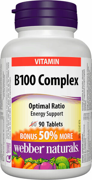 Webber Naturals B100 Complex 90 tablet porovnat ceny