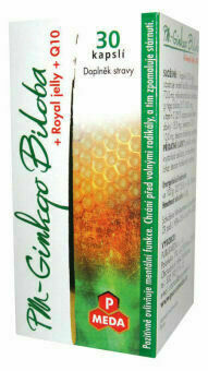 PMeda  PM Ginkgo biloba plus Royal Jelly + Q10 30 kapslí porovnat ceny