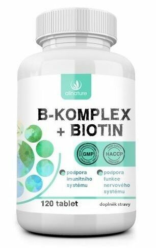 Allnature B-komplex + Biotin 120 tablet porovnat ceny