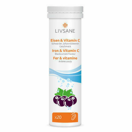 LIVSANE Šumivé tablety Železo + Vitamin C 20ks porovnat ceny