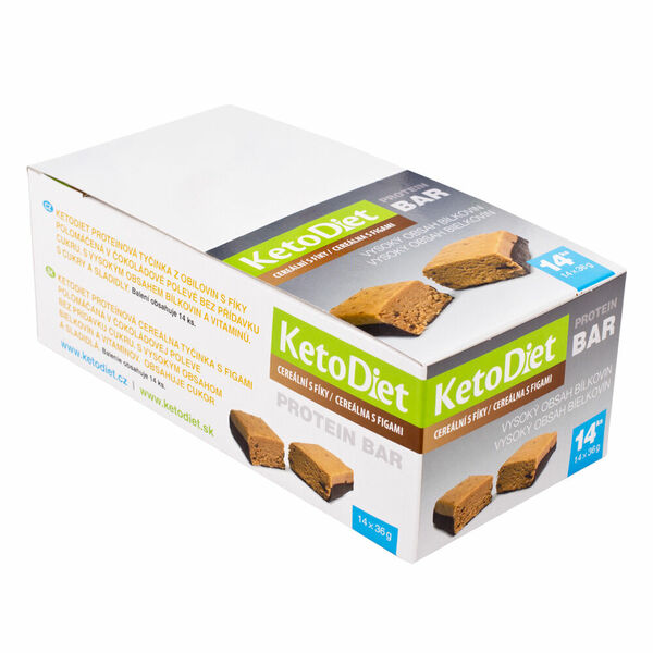 KETODIET Proteinové tyčinky cereální s fíky 14 ks porovnat ceny