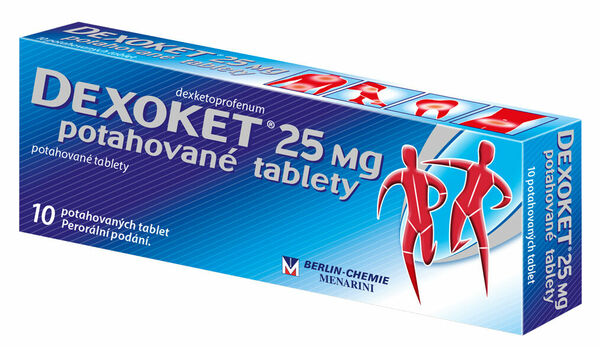 Dexoket 25mg potahové tablety 10ks porovnat ceny