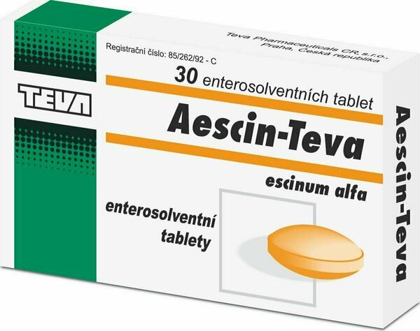 Aescin-Teva 20mg 30 perorálních tablet porovnat ceny
