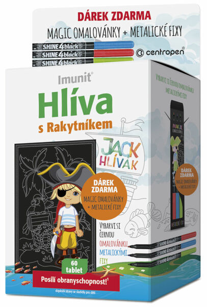 Hlíva JACK HLÍVÁK pro děti 60 tablet + Magic omalovánka porovnat ceny