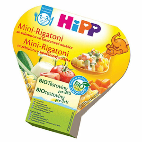 HiPP BIO Mini-Rigatoni se zeleninou ve smetanové omáčce 250 g porovnat ceny