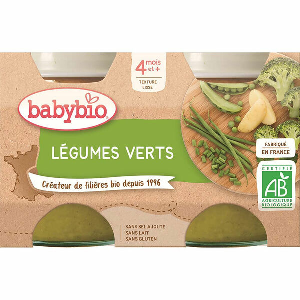 BABYBIO Zelená zelenina 2x130 g porovnat ceny