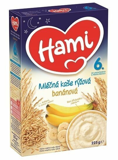 Hami mléčná kaše rýžová banánová od uk. 6.měsíce 225g porovnat ceny