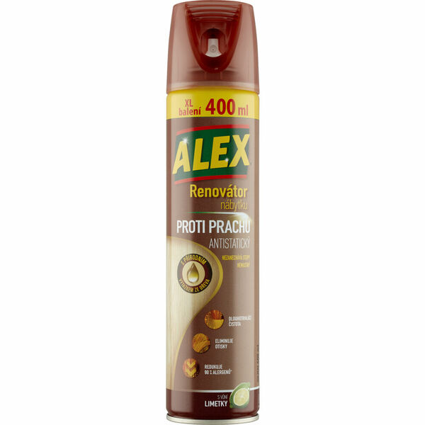 Alex spray na nábytek antistatický hnědý 400ml porovnat ceny