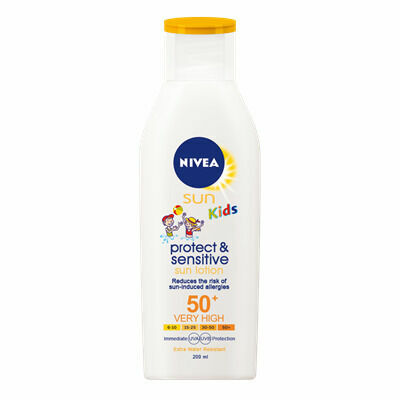 NIVEA SUN Dětské mléko opalov. Sensit. OF50+ 200ml porovnat ceny