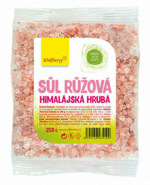 Wolfberry Himalájská sůl růžová hrubá 250g porovnat ceny