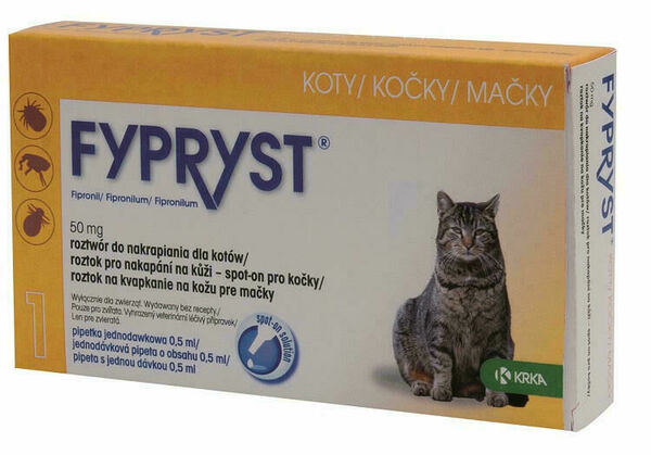 Fypryst 50 mg roztok pro nakapání na kůži – spot-on pro kočky porovnat ceny