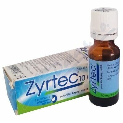 Zyrtec perorální kapky roztok 20ml porovnat ceny
