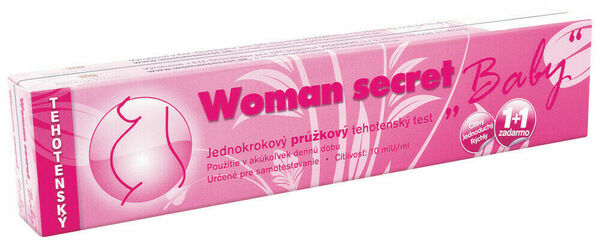 Těhotenský test Woman secret BABY proužkový 2v1 porovnat ceny