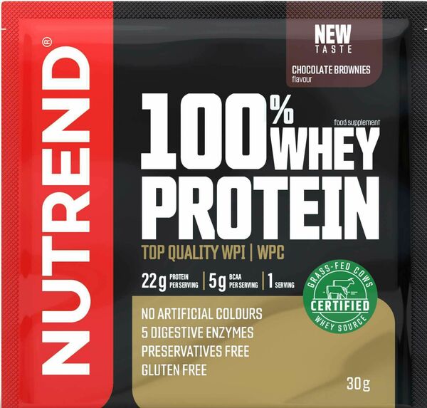 Nutrend 100% Whey Protein čokoládové brownies 30g porovnat ceny