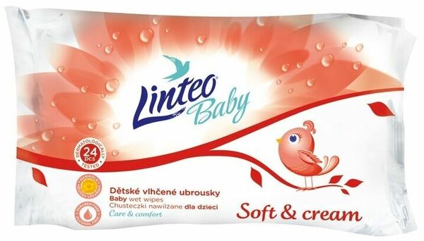 LINTEO Vlhčené ubrousky BABY Soft & cream 24ks porovnat ceny