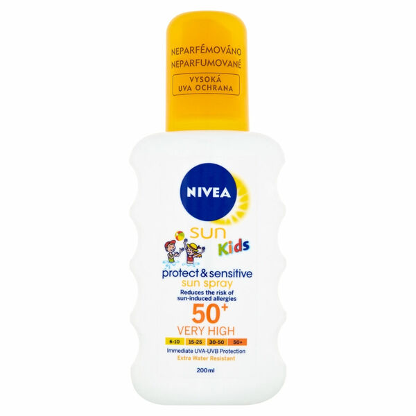 NIVEA Sun Protect & Sensitive Dětský sprej na opalování OF 50+ 200 ml porovnat ceny