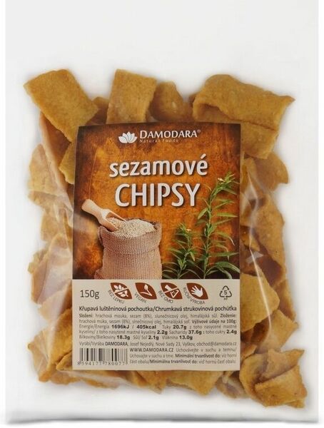 Damodara Sezamové chipsy 150g porovnat ceny