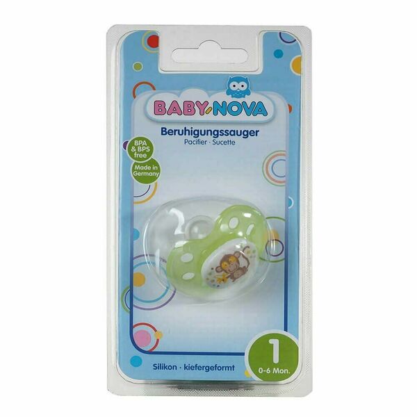 BABY NOVA Silikonový dudlík tvarovaný č.1 s dekorem 1 kus porovnat ceny