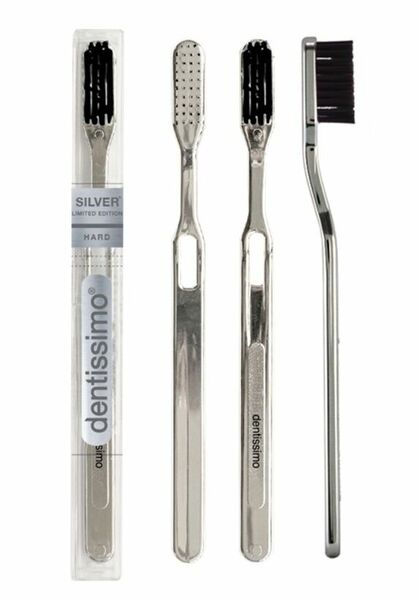 Dentissimo® švýcarský zubní kartáček stříbrný, tvrdý 1ks porovnat ceny