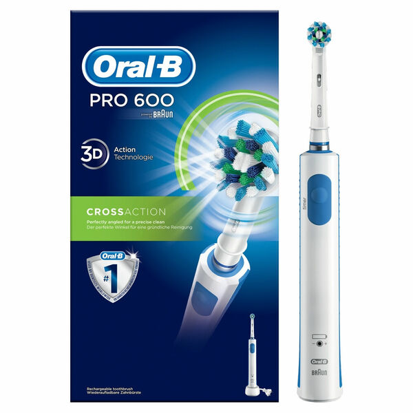 ORAL-B PRO 600 CrossAction Elektrický zubní kartáček s technologií od Brauna 1 ks porovnat ceny
