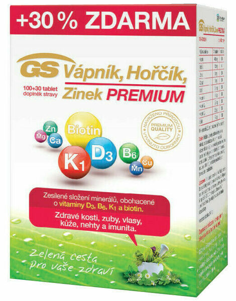 GS Vápník Hořčík Zinek Premium 100+30 tablet porovnat ceny