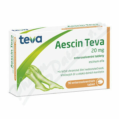 Aescin-Teva 20mg 90 perorálních tablet porovnat ceny