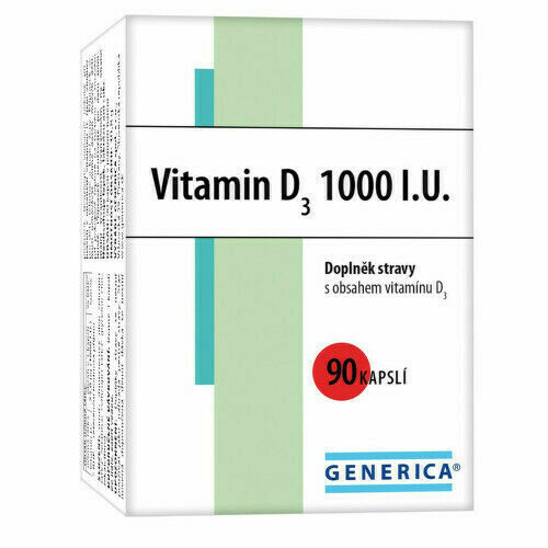 Vitamin D3 1000 I.U. cps.90 Generica porovnat ceny