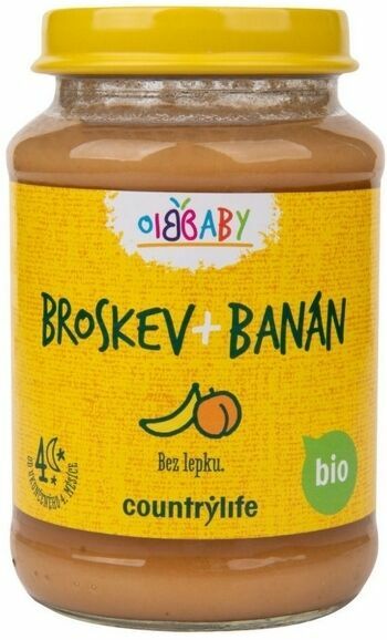 Country Life Příkrm broskev, banán BIO 190g porovnat ceny