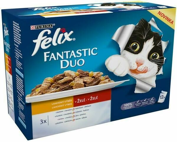 Felix Fantastic Duo Multipack masový výběr 12x100g porovnat ceny