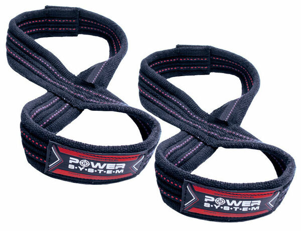 Power System trhačky na posilování LIFTING STRAPS FIGURE 8 BLACK/RED 2ks porovnat ceny