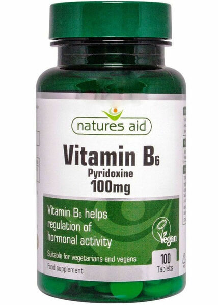 Natures aid  Vitamín B6 - 100mg (pyridoxin) 100 tablet porovnat ceny