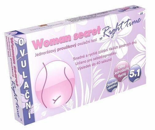 Ovulační test Woman Secret Right Time proužkový 5v1 porovnat ceny