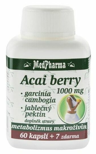 MedPharma Acai berry 1000mg +Garcinia cambogia+Jablečný pektin 67 kapslí porovnat ceny