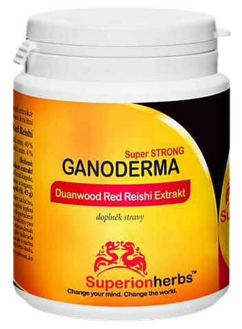 Superionherbs Ganoderma, Duanwood Red Reishi, Extrakt 40% polysacharidů 90 kapslí porovnat ceny