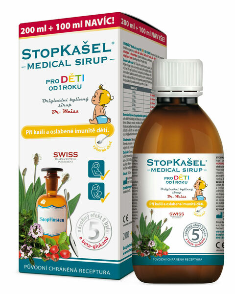 Stopkašel Medical sirup od 1 roku 200+100ml porovnat ceny