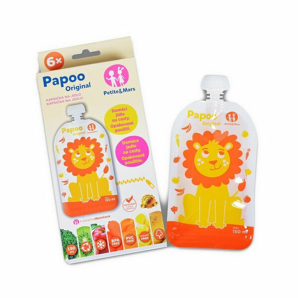 Petite&Mars Kapsička na jídlo Papoo Lev 6x150 ml porovnat ceny