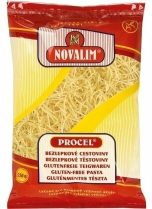 Novalim Bezlepkové těstoviny PROCEL niťovky 250g porovnat ceny