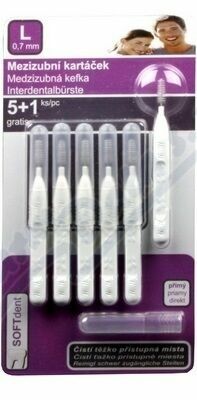 Mezizubní kartáček SOFTdent přímý 0.7mm 6ks porovnat ceny
