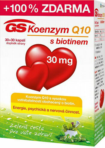 GS Koenzym Q10 30mg 30+30 kapslí porovnat ceny