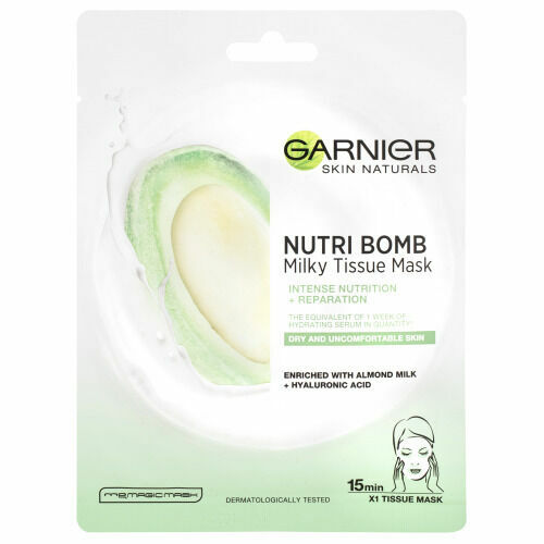 Garnier Skin Naturals Textilní pleťová maska s mandlovým mlékem pro suchou a citlivou pleť 28g porovnat ceny