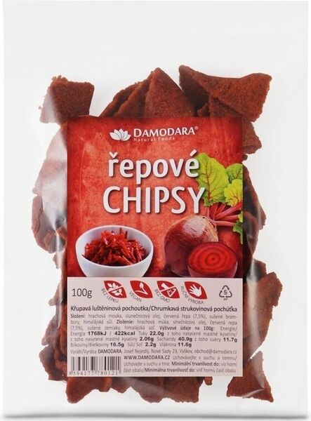 Damodara Řepové chipsy 100g porovnat ceny