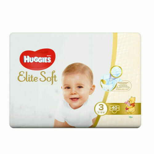 HUGGIES Elite Soft 3 5-9kg 40ks porovnat ceny