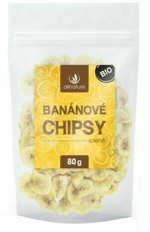 Allnature Banánové chipsy solené BIO 80g porovnat ceny