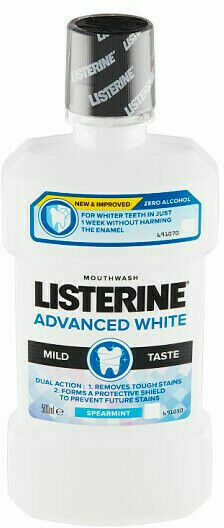 Listerine Advanced White Mild Taste Ústní voda s bělicím účinkem 500ml porovnat ceny